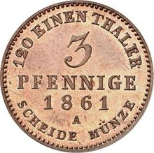 3 Pfennig 1861 A  