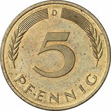 5 Pfennig 1991 D  