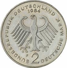 2 marcos 1984 F   "Konrad Adenauer"