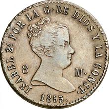 8 Maravedís 1853 Ba   "Denomination on obverse"