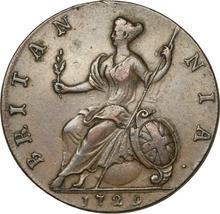 Halfpenny 1729    "Young Head"