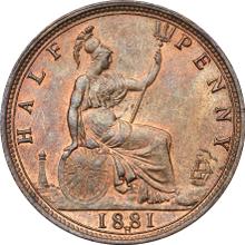 Halfpenny 1881 H  