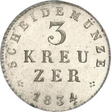 3 Kreuzer 1834   
