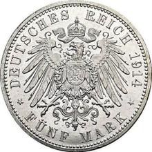 5 марок 1914 A   "Ангальт"