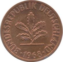 2 Pfennig 1968 D  