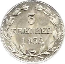 3 Kreuzer 1834   