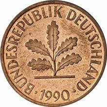 2 Pfennig 1990 F  