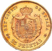 25 Pesetas 1884  MSM 