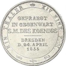 Thaler 1855  F  "Visit to the Dresden Mint"