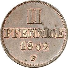 2 пфеннига 1852  F 