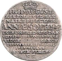 1 Grosz 1717  IGS  "On the death of Anna Sofia"