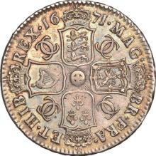 Halfcrown 1671    "Third laureate bust"