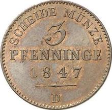3 Pfennig 1847 D  