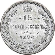 15 kopiejek 1872 СПБ HI  "Srebro próby 500 (bilon)"