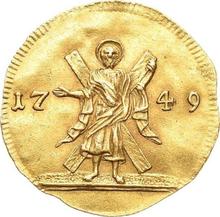 Chervonetz (Ducat) 1749    "St Andrew the First-Called on the reverse"