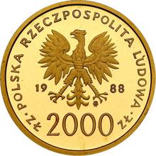 2000 Zlotych 1988 MW  ET "John Paul II - 10 years pontification"
