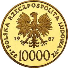 10000 Zlotych 1987 MW  SW "Papst Johannes Paul II"