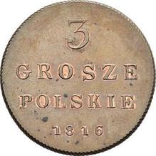 3 Grosze 1816  IB  "Short tail"