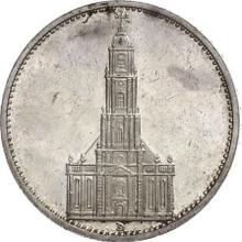 5 Reichsmark 1934 D   "Garrison Church (undated)"