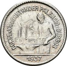 50 Céntimos 1937  PJR  "Santander, Palencia and Burgos"