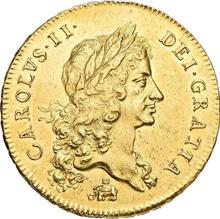 Five guineas 1677    "First laureated bust"