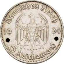 5 Reichsmark 1934 J   "Garrison Church (undated)"