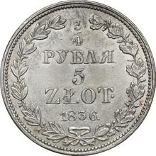 3/4 Rouble - 5 Zlotych 1836 MW  