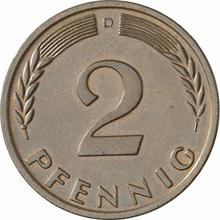 2 Pfennig 1962 D  
