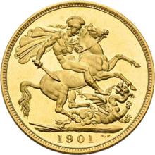 Соверен 1901 P   "Вуаль на голове"