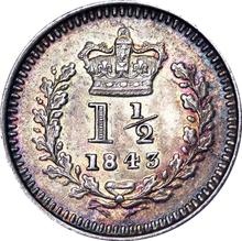 1 1/2 Pence 1843   