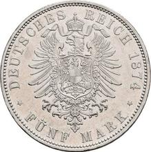 5 Mark 1876 F   "Wurtenberg"