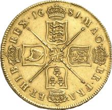 Five guineas 1681    "Second laureate bust"