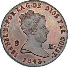 8 Maravedís 1843    "Denomination on obverse"