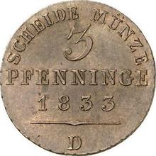 3 Pfennig 1833 D  