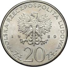 20 Zlotych 1980 MW   "Segelschulschiff „Dar Pomorza“"