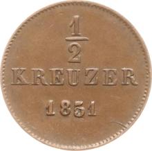 Medio kreuzer 1851   