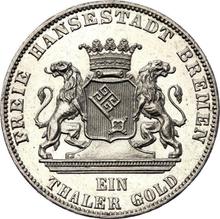Thaler 1865 B   "Second German marksmen's festival"