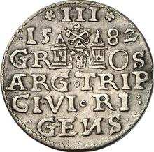 3 Groszy (Trojak) 1582    "Riga"