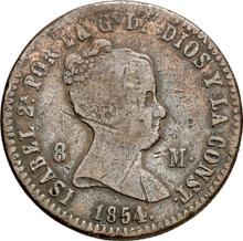 8 Maravedís 1854 Ba   "Denomination on obverse"