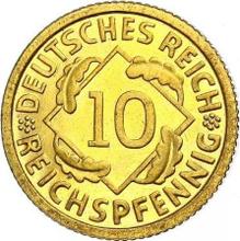 10 рейхспфеннигов 1924 J  