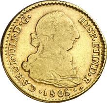 2 Escudos 1805 So FJ 