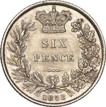 Sixpence 1853   