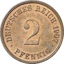 2 Pfennig 1907 D  
