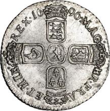 Sixpence 1696 B   "First laureated bust"