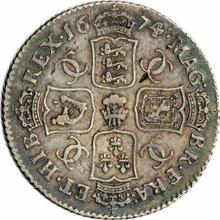 Shilling 1674    "Second laureate bust"