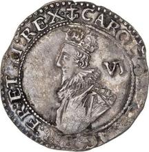 Sixpence 1628    "Second draped bust"