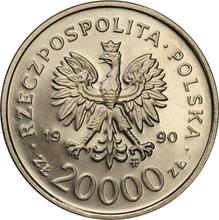 20000 Zlotych 1990 MW   "Gewerkschaft Solidarität" (Probe)