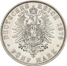 5 Mark 1876 E   "Saxony"