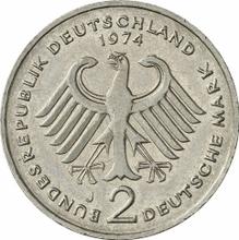 2 marki 1974 J   "Theodor Heuss"