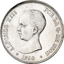 5 Pesetas 1890  MPM 